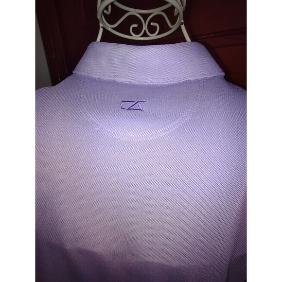 5/$25 EUC Sz XL 1/2 Zip Pullover Polo Golf Shirt Top Lavender CB DryTec - Picture 6 of 6